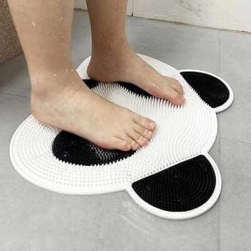Escova de Banho multifunção, em Silicone, com ventosas de fixação anti-derrapante, para parede e piso do banheiro, para esfoliação das costas