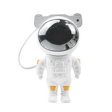 Astronauta Rocky, Piloto Robô lunar com Projetor LED/USB das Galáxias, Estrelas e Nebulosas, com música, para quartos de crianças e adolecentes