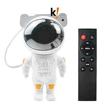 Astronauta Rocky, Piloto Robô lunar com Projetor LED/USB das Galáxias, Estrelas e Nebulosas, com música, para quartos de crianças e adolecentes