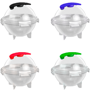Molde de Gêlo esférico, em plástico transparente, para drinks, bebidas e cokteis