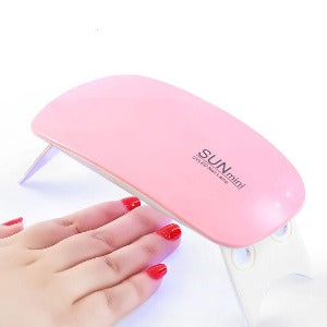 Mini secador de Unhas USB, portátil, com lâmpadas LED/UV para uso doméstico e em viagens